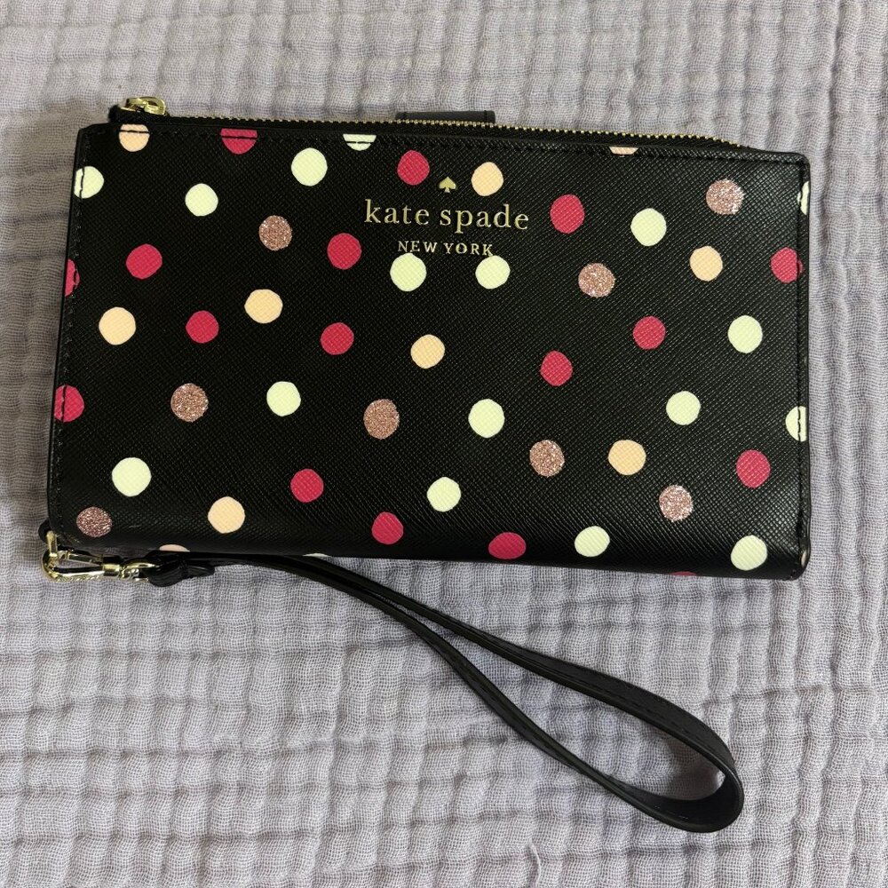 Kate Spade Phone Wallet Wristlet - Glimmer Dot - NWT